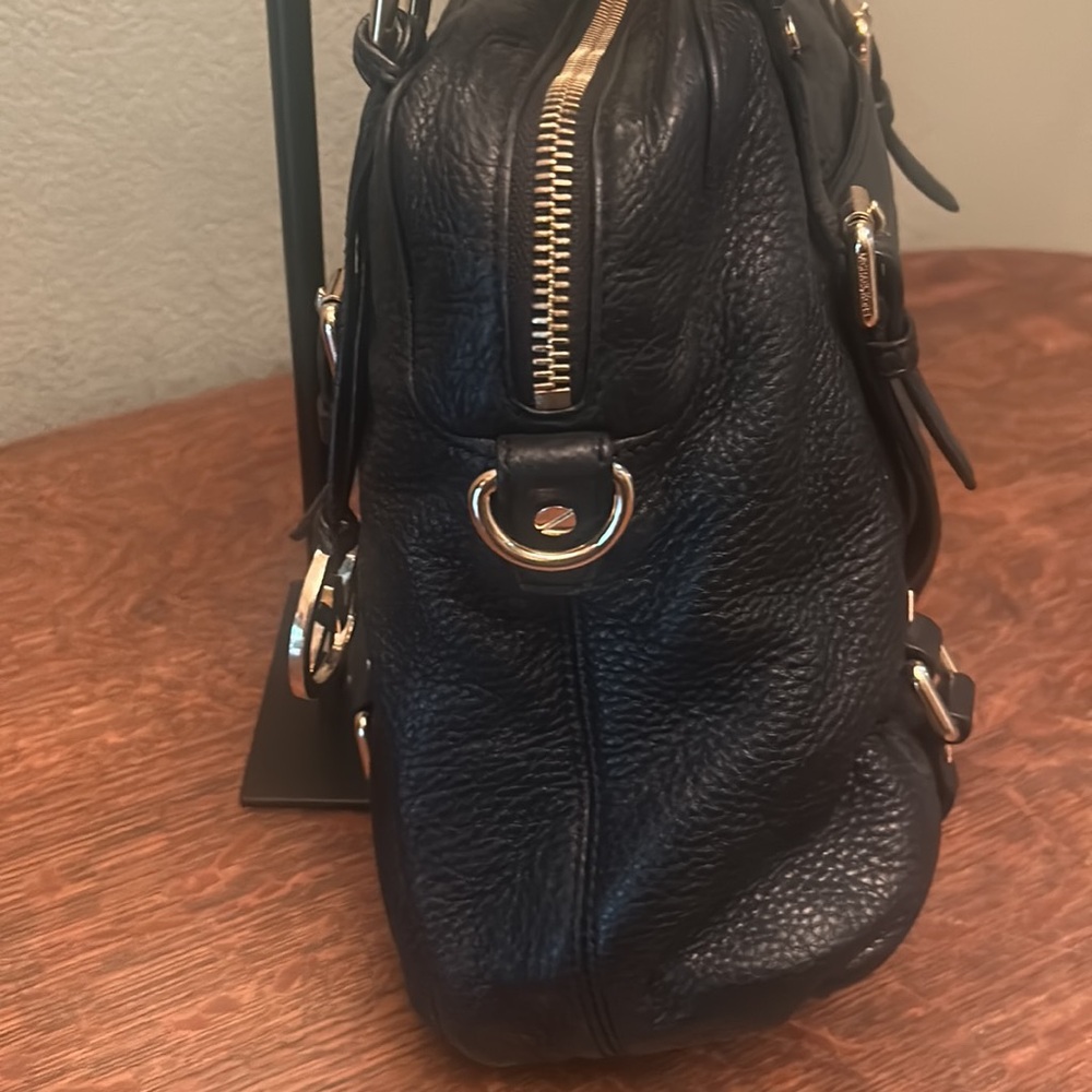 Michael Michael Kors Black Pebbled Leather Bedford Satchel - Picture 7 of 15